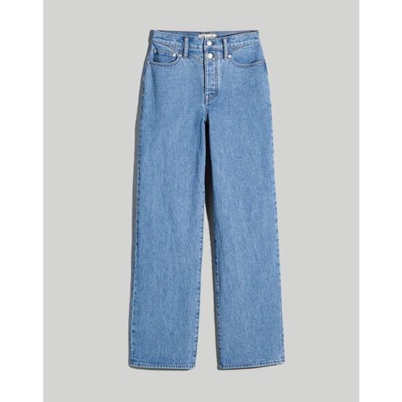 Madewell Denim - The Perfect Vintage Wide-Leg Jean in Harding Wash: Button-Fly Edition MSRP $148